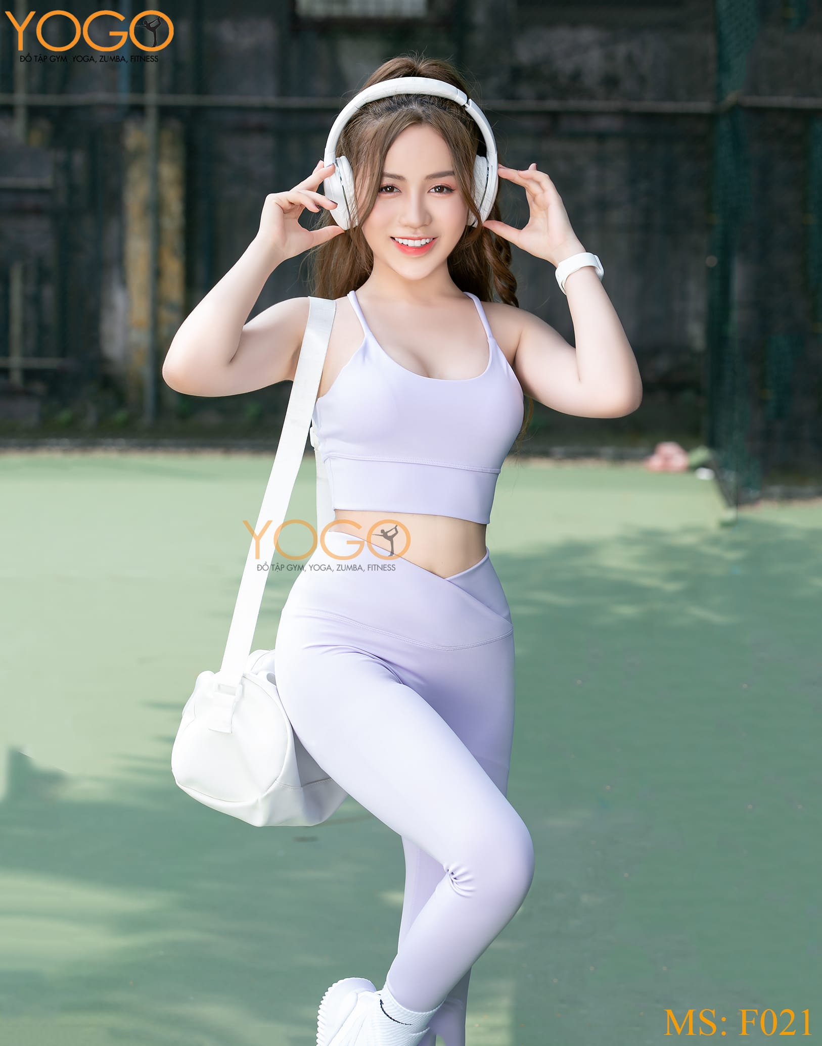 Bo-do-tap-gym-nu-tay-coc-quan-dai-F021-6 Bộ đồ tập gym nữ tay cộc quần dài F021