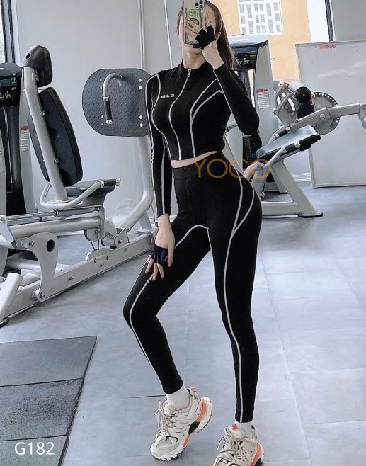 Bộ đồ Gym dài tay cổ cao G182